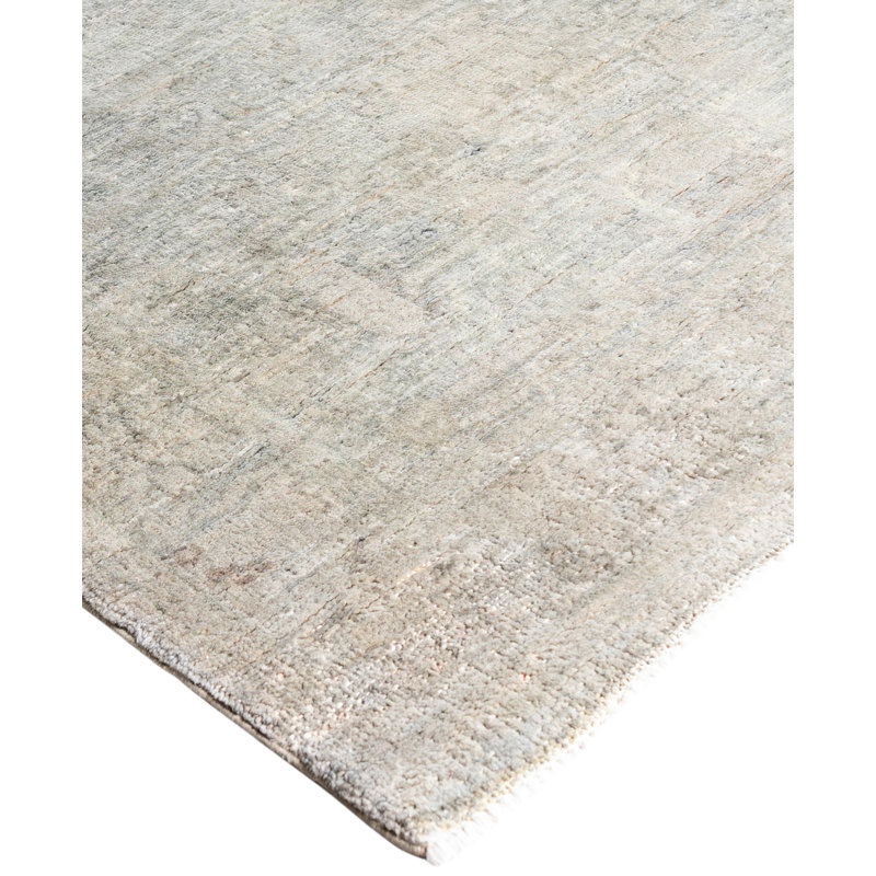 Overdyed Hand-Knotted Wool Modern-Contemporary Gray Area Rug 3' 1" x 4' 10"