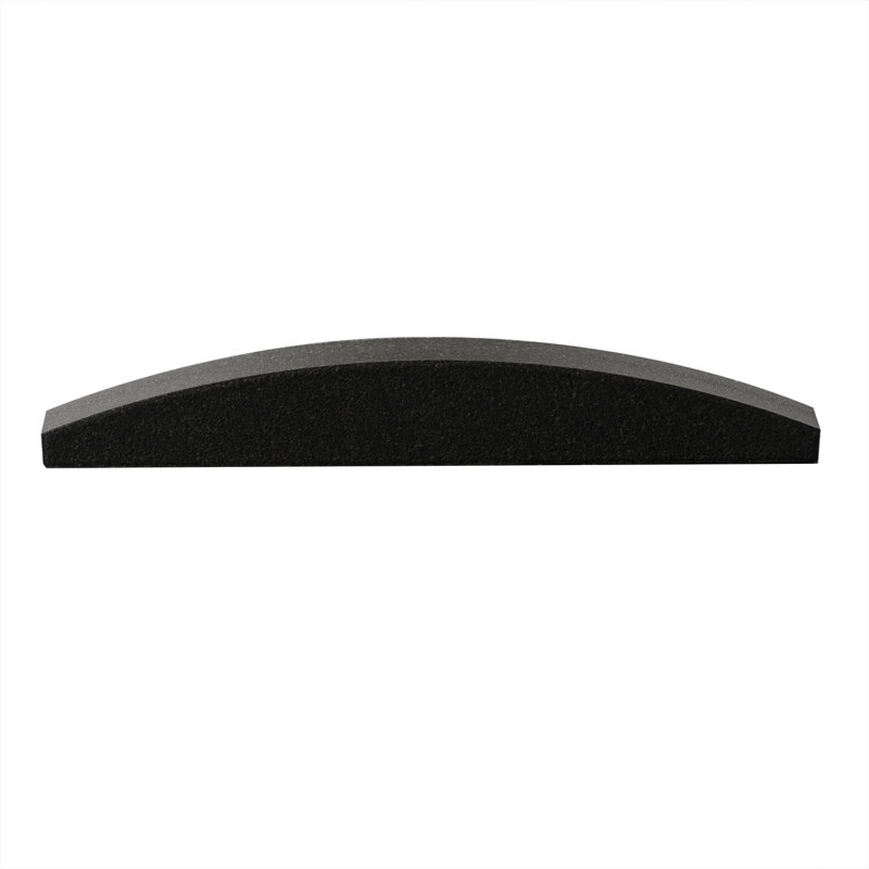 Crescent Border 0.39" x 6" Ceramic Linear Mosaic Wall Tile, Black