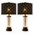 Annora 26" Crystal Table Lamp Set With Night Light And USB Ports