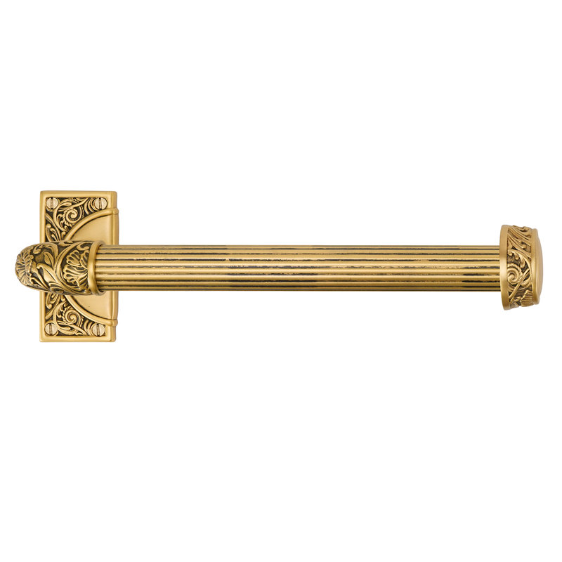 GEORGETOWN 8" HAND TOWEL BAR RIGHT; MUSEUM GOLD FINISH, Museum Gold, 3.625" H x 9.125" W x 3.375" D