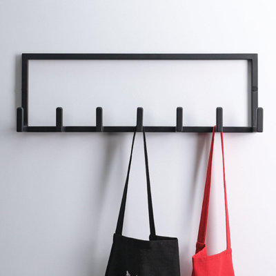 Wall Mounted Metal Coat Rack, Modern Metal Wall Decor with Hooks, Stylish and Functional Coat Hanger for Entryway, Hallway, or Mudroom