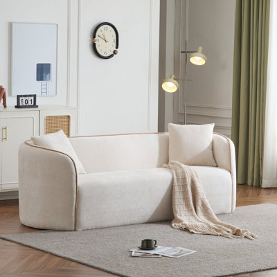82" Curved Sofa,3-Seater,Living Rooms,Bedrooms,Apartment Office,BEIGE