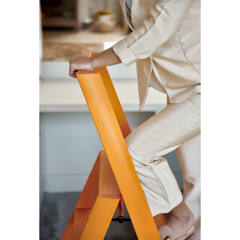 Marchepied 5,5 po à 4 marches en aluminium, Orange