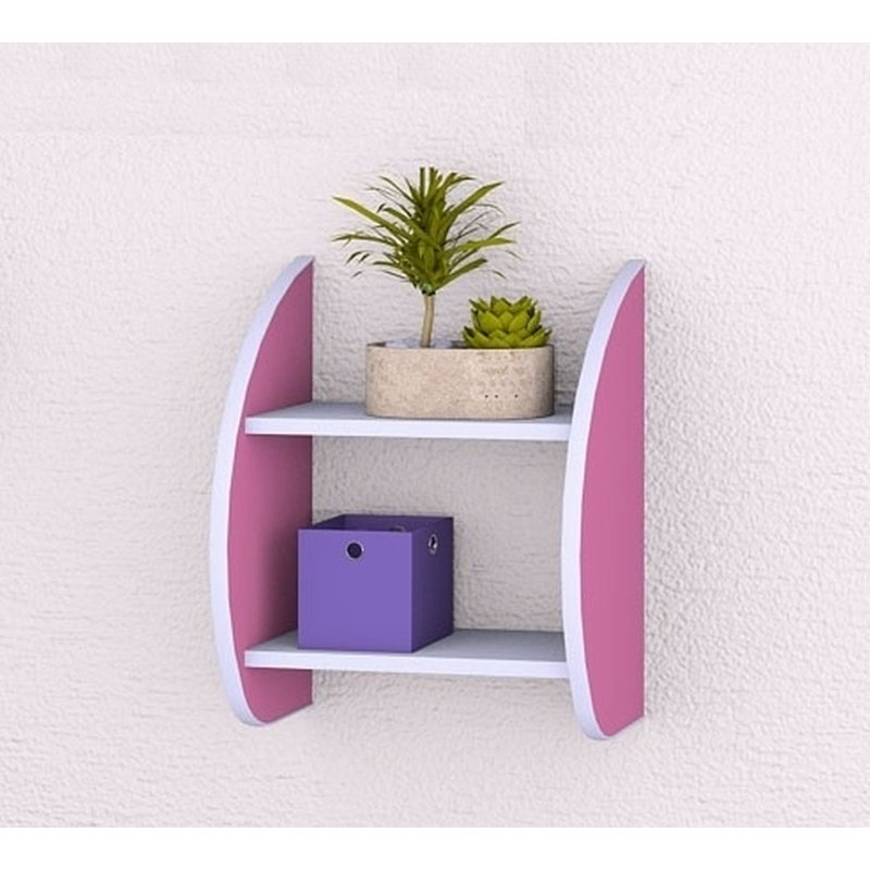 Arrindell 2 Piece Tiered Shelf, Pink, 54cm H x 44cm W x 25cm D