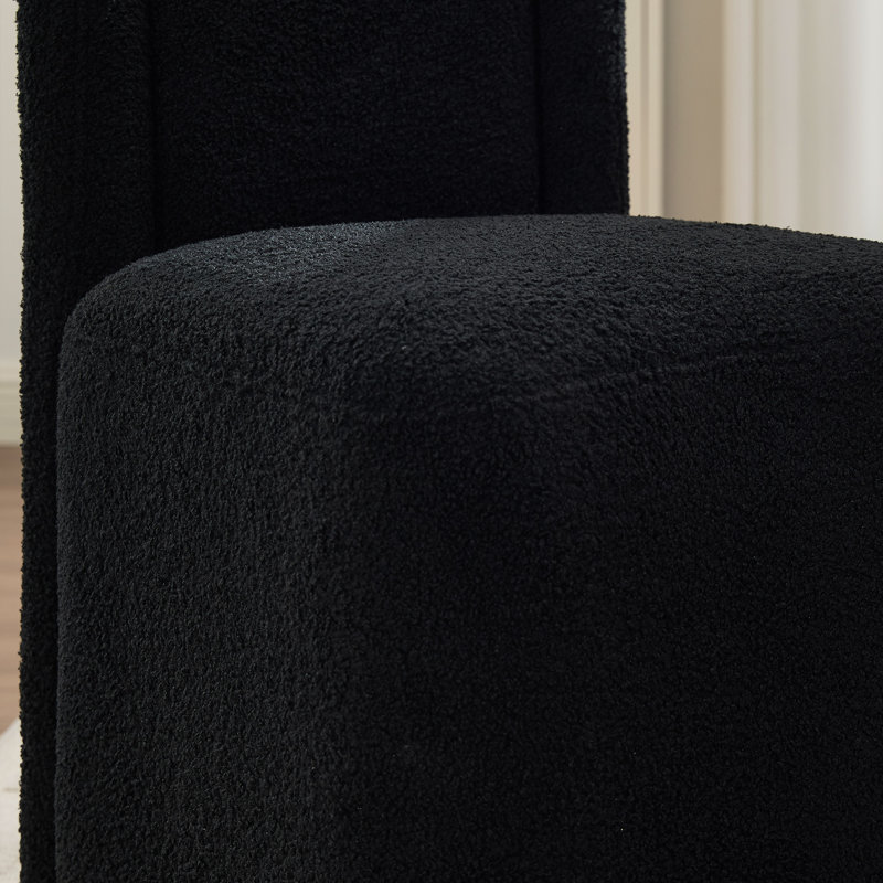 Upholstered Dining Chair Kitchen Side Chairs, Black
