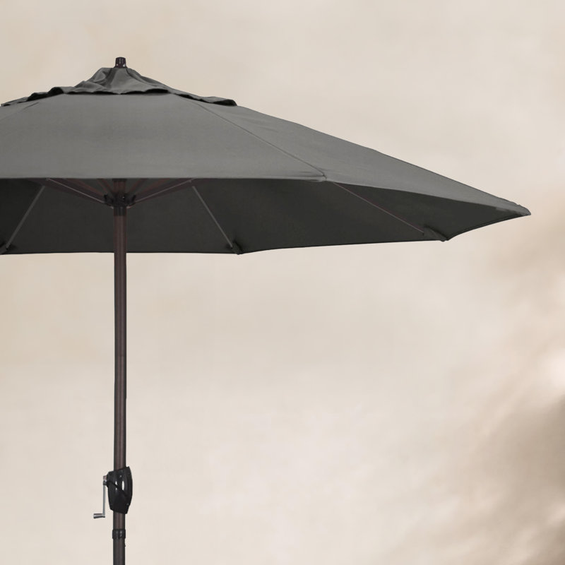 Parasol 9 pi Mira Sunbrella® Mira, Toile gris anthracite Sunbrella®