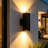 Breshawna Aluminum Matte Black Outdoor Armed Sconce