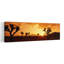 Coucher de soleil, Joshua Tree Park, Californie, abstrait coloré, paysage de cactus contemporain, art mural-1246528064
