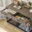 Grande caisse de style Chesterle avec 2 tiroirs et cloison pour chien-1303283649