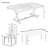 6-Piece Farmhouse Dining Table Set 72" Wood Rectangular Table, 4 Upholstered Chairs with Bench-1277618495