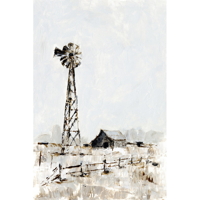 «Rustic Prairie I» par Ethan Harper - peinture sur toile tendue, H 18 po x l 12 po