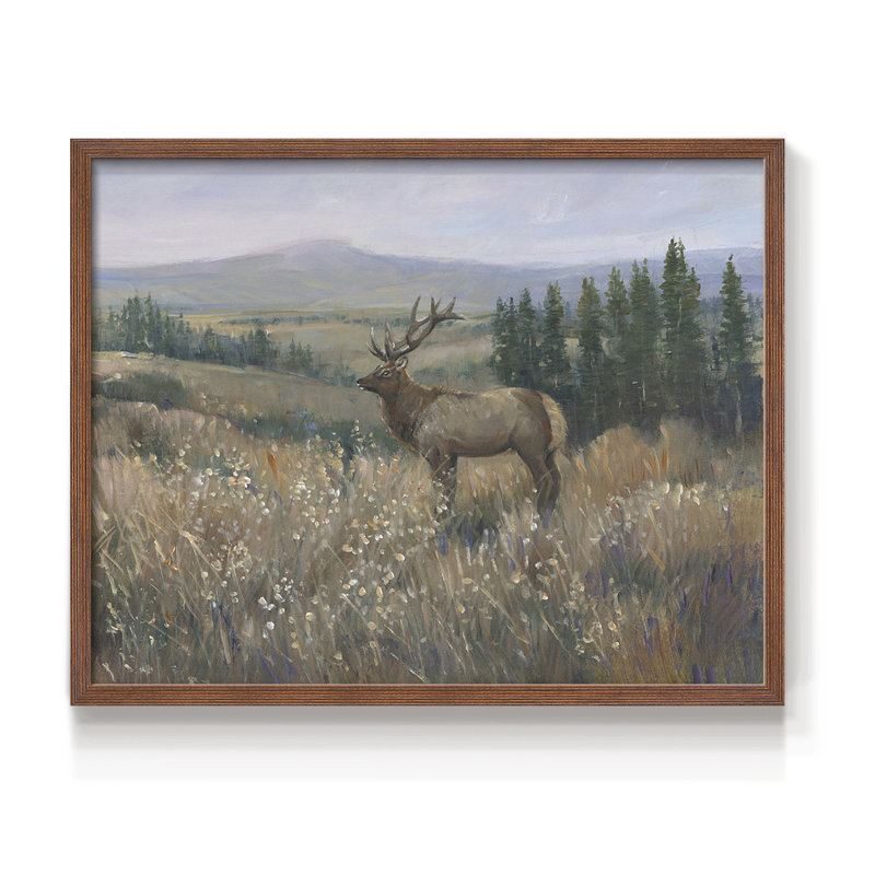 Western Wildlife II -Framed Print - Restickable, H 22 po x l 28 po, Noyer
