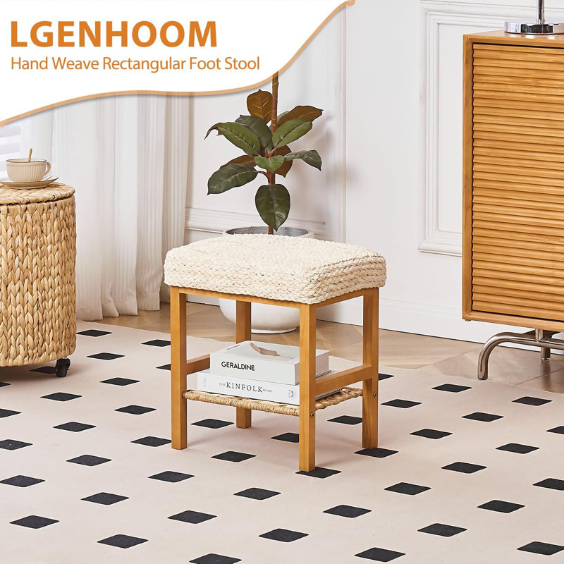 Tabouret d'appoint en bois, Blanc