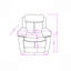 Fauteuil inclinable oscillant avec lumière DEL