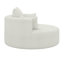Fauteuil d'appoint pivotant avec 3 coussins amovibles-115839033