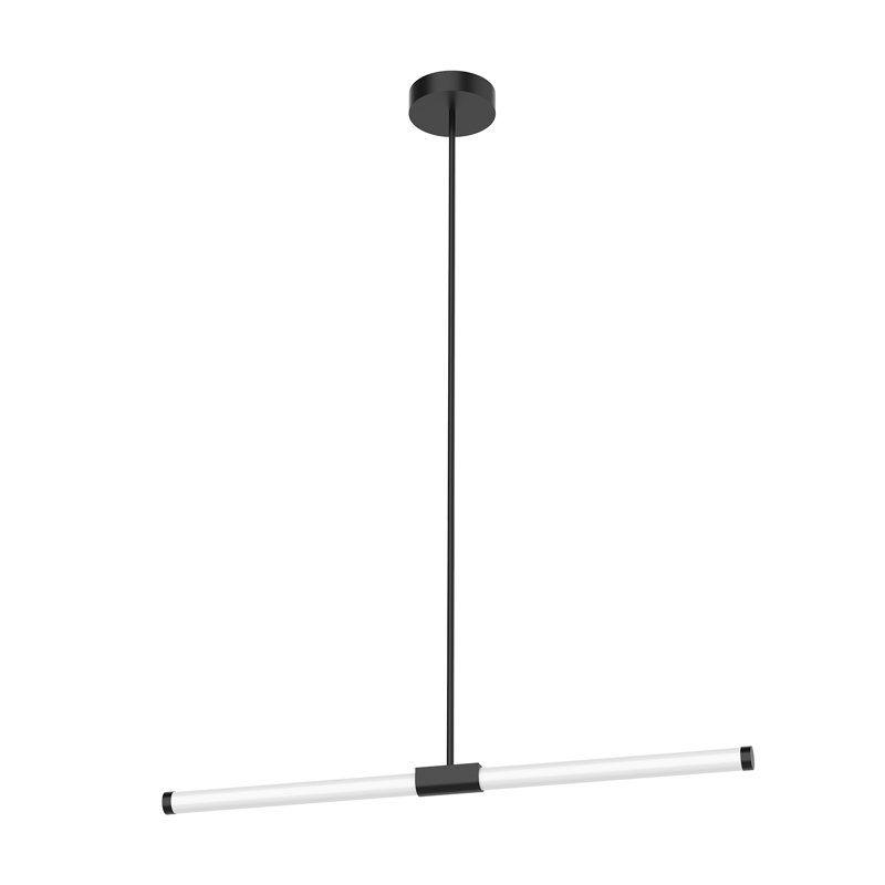1 - Light LED Kitchen Island Pendant, Black