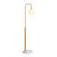 Lampe sur pied avec abat-jour blanc Aldona