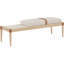 Banc rembourré en tissu texturé beige Nara-1709390211-1709390210