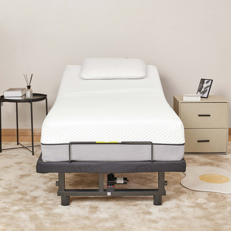 Base de lit réglable avec tête et pied inclinables, moteur silencieux, zéro gravité, Lit simple