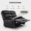 Power Reclining Loveseat Sofa with Adjustable Headrest, Heat and Vibration, Faux Leather-407852143