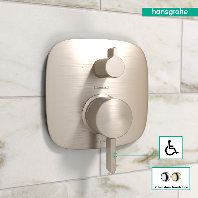 Ecostat Modern Pressure Shower Faucet Trim, Brushed Nickel