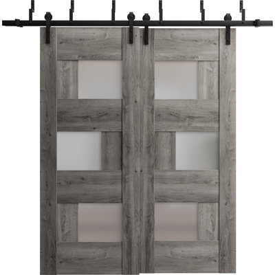 Portes de grange en bois givré Sete