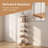 6-Tier Narrow Ladder Bookcase, Wood & Metal Etagere Freestanding Storage Shelf