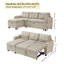 Canapé modulaire rembourré avec rangement-590399594