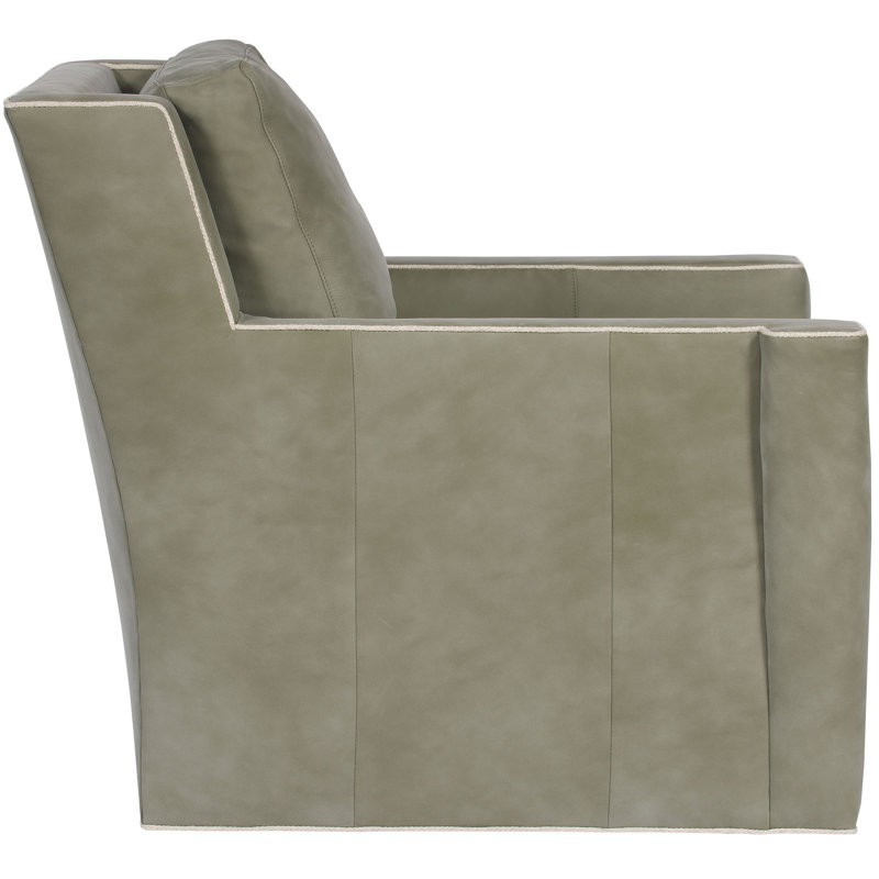 Brookford Swivel Armchair, Regent Mink Genuine Leather