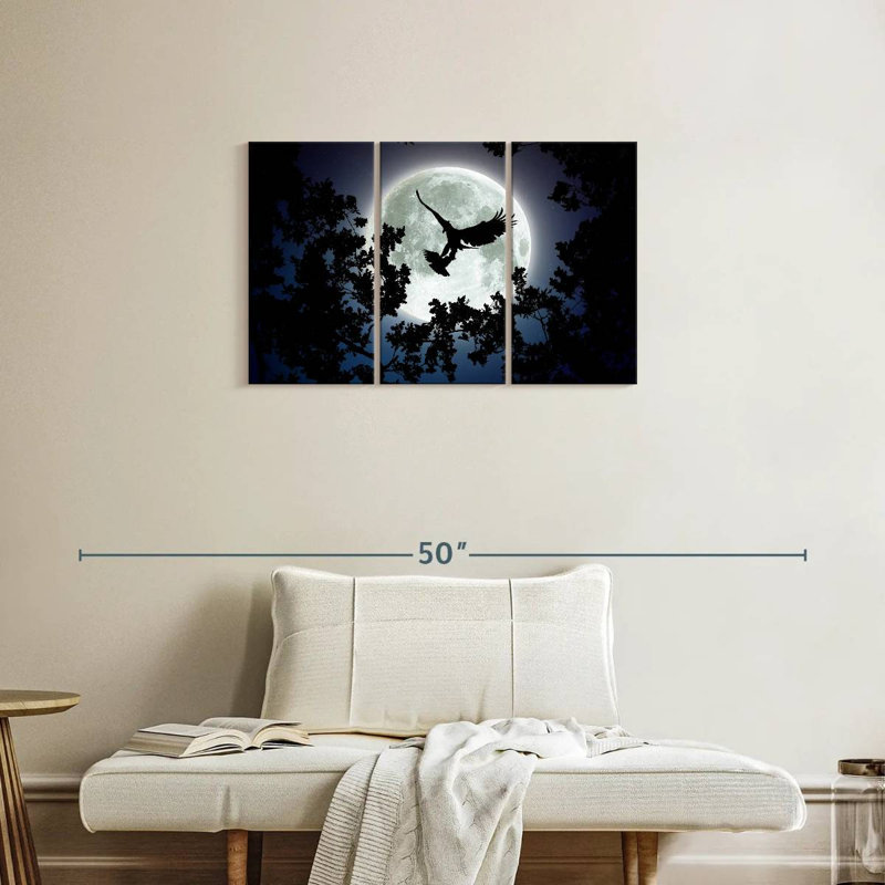 Brampt Night Hunting Eagle, 20" H x 33" W