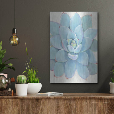 Art mural en métal «Pastel Succulent I» par Tim O'Toole
