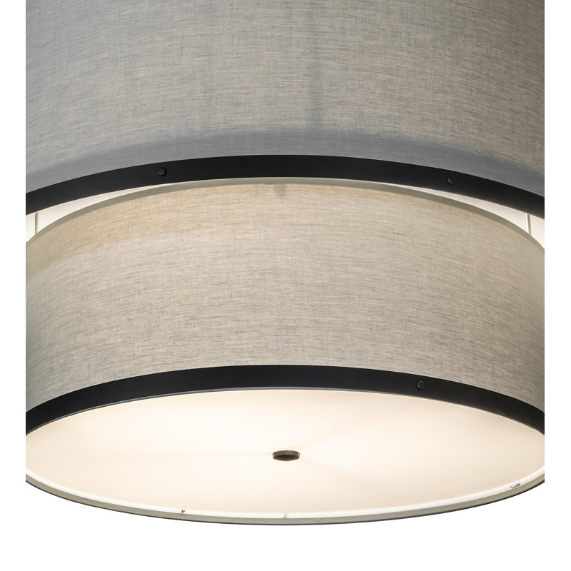 36" Wide Cilindro Textrene Two Tier Pendant