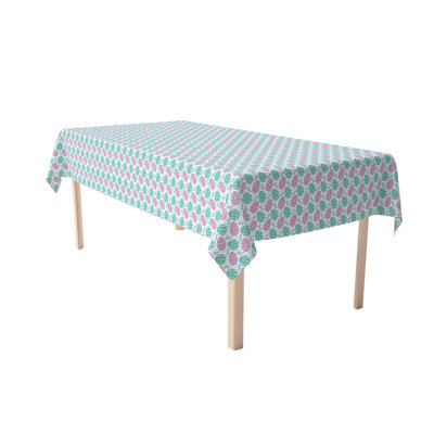 Rectangular Tablecloth, 100% Cotton, 60x104", Daisy Doodle Easter Eggs