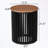 wooden round End table with sturdy base