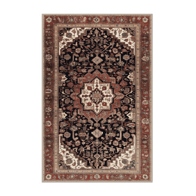 Machine Washable Persian Brown Area Rug
