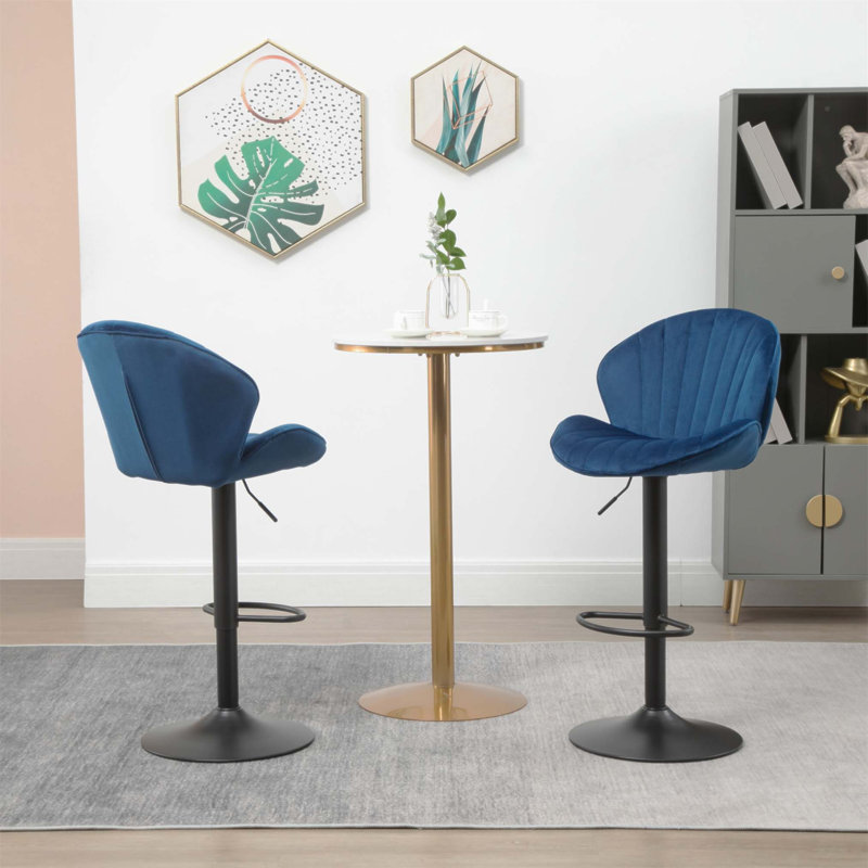 Ensemble de 2 tabourets de bar réglables avec dossier et repose-pieds, parfaits pour la cuisine et le comptoir