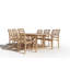 Ensemble de 4 chaises de salle à manger empilables en teck Mathieu