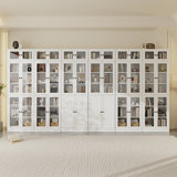86.7'' H X 114.73'' W Book Cabinet Storage Bookcase Set