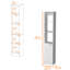 Armoire à linge moderne pour salle de bain - 1 porte, 5 tablettes avec porte-392550879