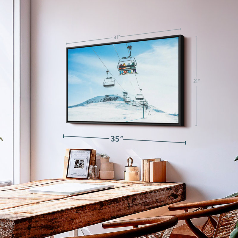 Impression sur toile de station de ski, H 21 po x l 31 po