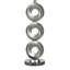 Lampe de table Poly - Argent infini - Abat-jour noir