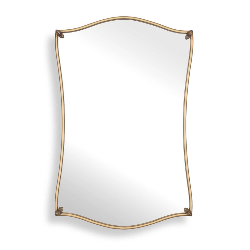 Leaf Appliqués Iron Wall Mirror
