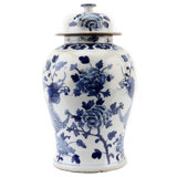 Handmade Porcelain China Ginger Jar