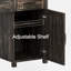 Bureau de direction Farmhouse avec huche, portes de grange coulissantes, armoire de rangement et 5 tiroirs-93717746