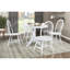 Table de salle à manger ronde à finition blanche 1Pc