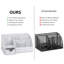 Marble Desk Organizer For Office Supplies And Accessories - 9 Sections - Pencil Pen Holder Storage - Desktop Organization Decor Essentials (White Grey Marble)