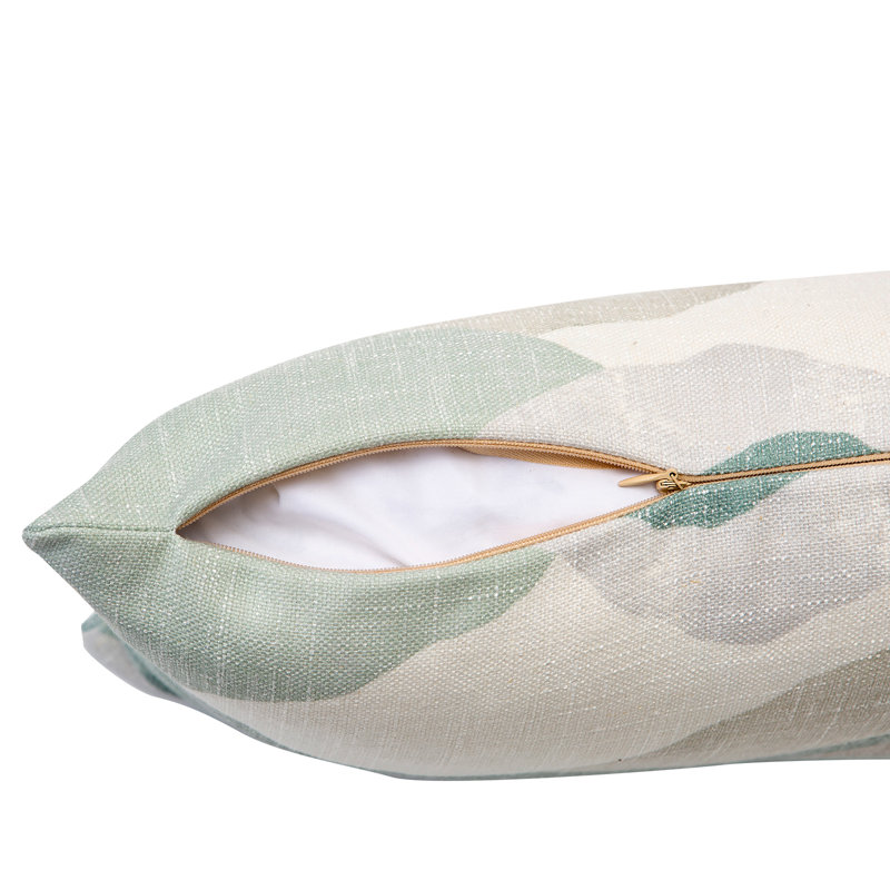 Olympia Throw Pillow Abstract Reversible Throw Pillow, Peridot Green, 22" x 22"