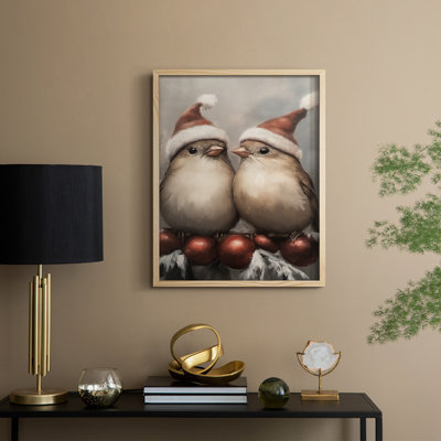 «Christmas Holiday Art», série 2-Lxxxiv, reproduction encadrée - bois massif