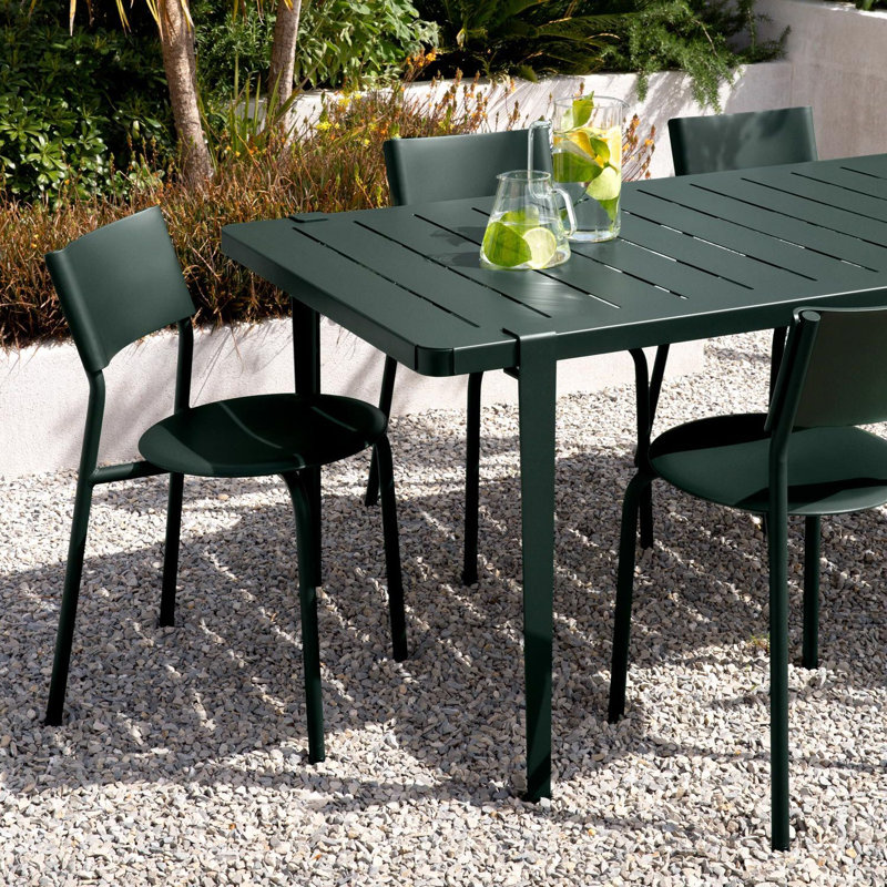 Midi Outdoor Dining Side Chair, Forest Green