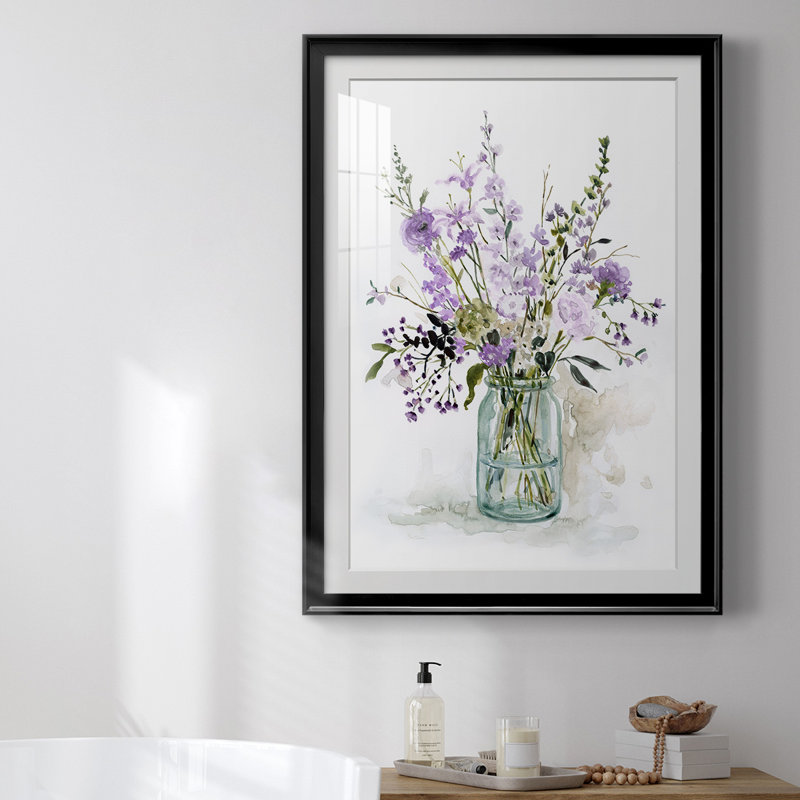 «Purple Passion II», reproduction encadrée de qualité supérieure - prête à être accrochée, Cadre noir, L 18,5 po x H 24,5 po